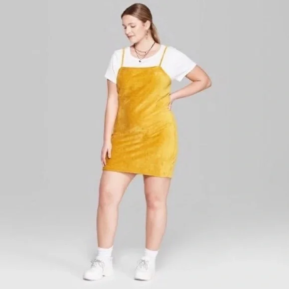 mini sexy dress for women Yellow Leather Straps Lace Up Mesh Ruched Mini Dress Large